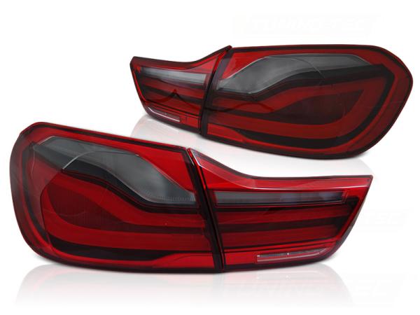 Voll LED Lightbar Rückleuchten für BMW F32 F33 F82 Bj. 2013-2016 Rot/Smoke